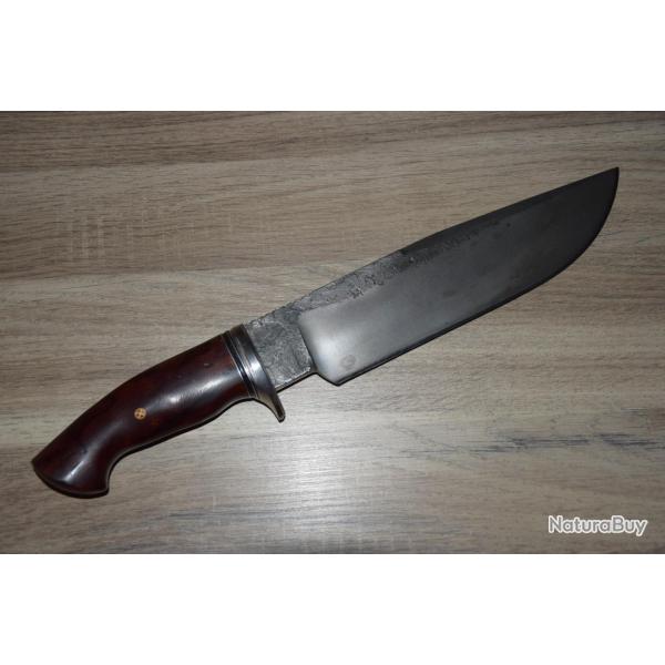 TOPOCAZ : Exceptionnel Couteau de Camp Mickaël Moing "le Growing"