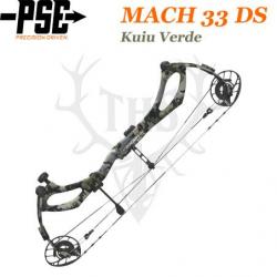 PSE MACH 33 DS - Arc de Chasse 2025 en Carbone Rapide et Ultra-Léger 50-60# Gaucher Kuiu Verde 2.0