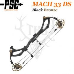 PSE MACH 33 DS - Arc de Chasse 2025 en Carbone Rapide et Ultra-Léger 50-60# Gaucher Black/Bronze