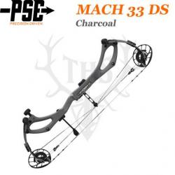 PSE MACH 33 DS - Arc de Chasse 2025 en Carbone Rapide et Ultra-Léger 50-60# Gaucher Charcoal