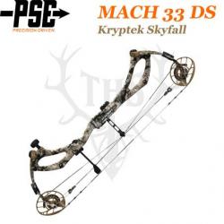 PSE MACH 33 DS - Arc de Chasse 2025 en Carbone Rapide et Ultra-Léger 50-60# Gaucher Kryptek Obscura 