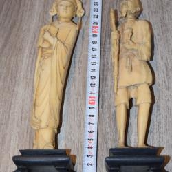 Lot Collection de 2 Statuettes Asiatiques