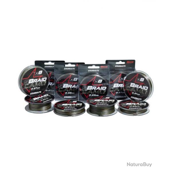 Starbaits Tresse S Braid Camo X8 Starbaits 0,21mm 300m