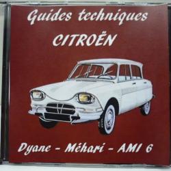 50 GUIDES TECHNIQUES des VOITURES CITROEN MEHARI DYANE AMI 6 sur CD ROM