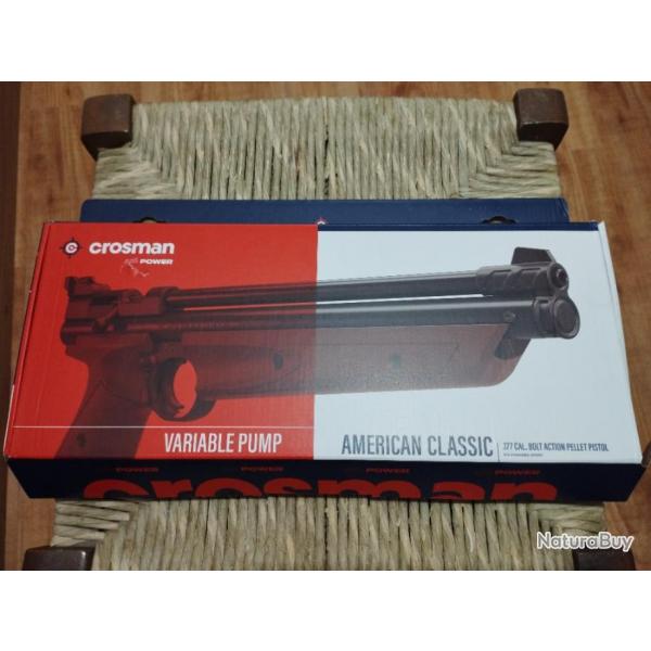 Pistolet CROSMAN modle P1377Marron American classic 4,5 mm