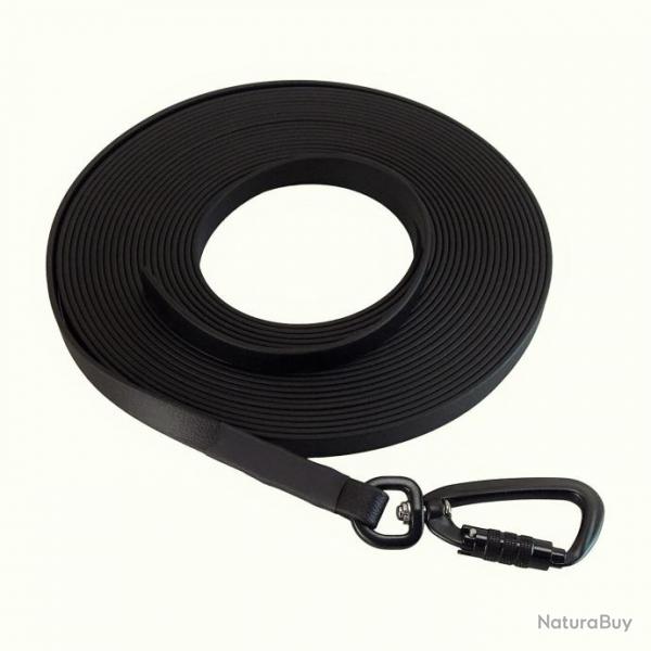 Longe BIOTHANE Twist-Lock 13 mm Noir 3 m SANS poigne