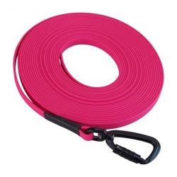 Longe BIOTHANE Twist-Lock 13 mm 3 m SANS poignée rose passion