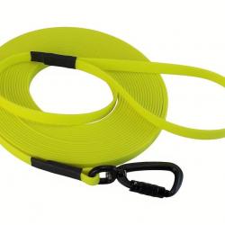 Longe BIOTHANE Twist-Lock 13 mm jaune fluo 3 m AVEC poignée