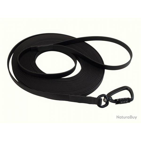 Longe BIOTHANE Twist-Lock 13 mm Noir 3 m AVEC poignée