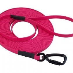 Longe BIOTHANE Twist-Lock 13 mm 3 m AVEC poignée rose passion