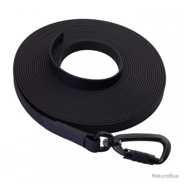 Longe BIOTHANE Twist-Lock 16 mm Noir 3 m SANS poigne