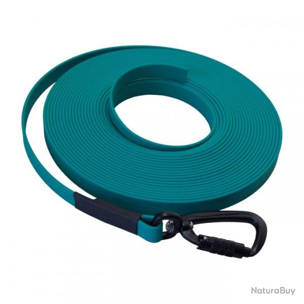 Longe BIOTHANE Twist-Lock 16 mm 3 m SANS poigne turquoise