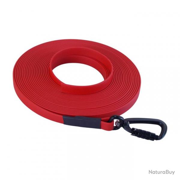 Longe BIOTHANE Twist-Lock 16 mm Rouge 10 m SANS poigne