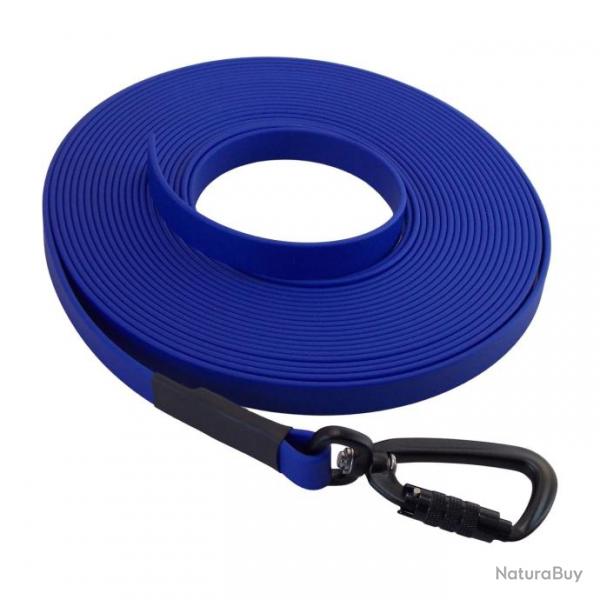 Longe BIOTHANE Twist-Lock 16 mm bleu roi 10 m SANS poigne