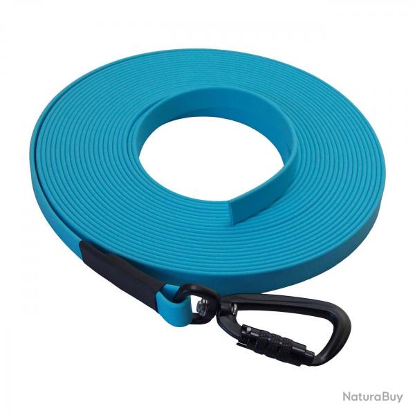 Longe BIOTHANE Twist-Lock 16 mm 10 m SANS poigne bleu ciel