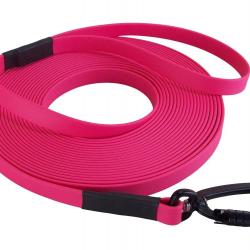 Longe BIOTHANE Twist-Lock 16 mm 5 m AVEC poignée rose passion