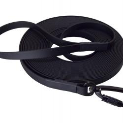 Longe BIOTHANE Twist-Lock 16 mm Noir 10 m AVEC poignée