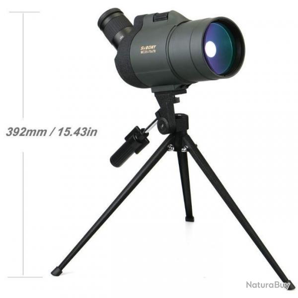 Longue Vue SV41 MC25-75x70 Trpied *Enchre* Zoom Prisme BK4 MAK Usage Terrestre Astronomique Chasse