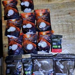 airsoft super gros lot de billes different poids