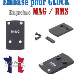 Embase pour point rouge à la place de la hausse pour Glock - Empreinte MAG / RMS - Stock France