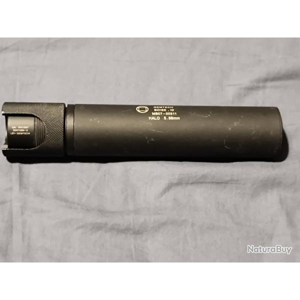 Silencieux airsoft GEMTECH HALO fixation sur cache flamme M4 / M16 / AR15