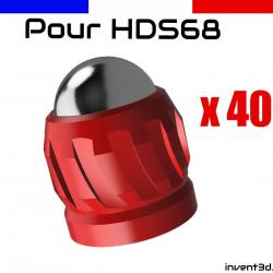 40 Slugs pour T4E HDS68 Umarex cal.68 bille 12mm poids 8g - Airsoft Rouge
