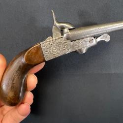 PISTOLET DE CHASSE MINIATURE cal 7mm à broche