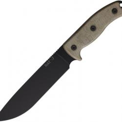 Couteau Ontario RAT-7 Lame Acier 1095 Carbone Manche Micarta Etui Nylon Made USA ON8604