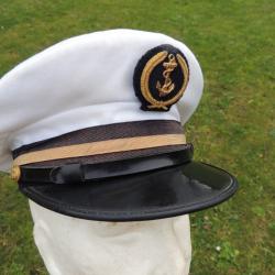 MARINE NATIONALE  : ANCIENNE CASQUETTE  année 1980 - TAILLE 53 + 3 COIFFES BLANCHES