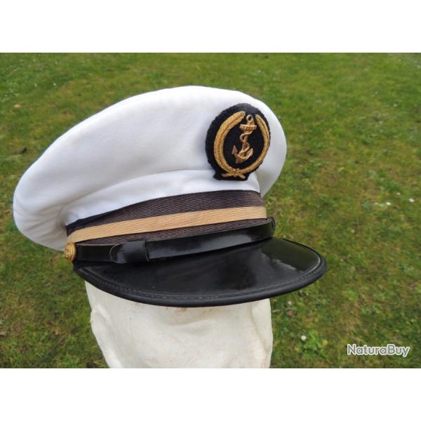 MARINE NATIONALE  : ANCIENNE CASQUETTE  anne 1980 - TAILLE 53 + 3 COIFFES BLANCHES