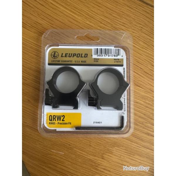 Leupold QRW2 HIGH 30mm MATTE