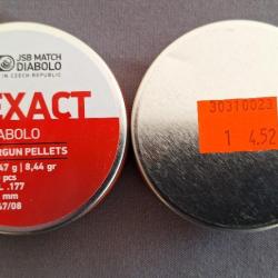 Plombs JSB EXACT DIABOLO 4.5mm 8.44gr par 500