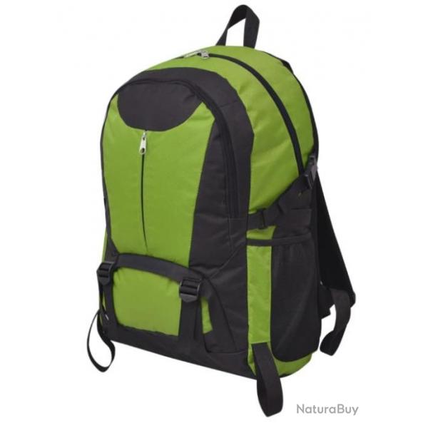 Sac  Dos Randonne Noir Vert 40L Unisexe Hydrofuge pour Voyage Camping Fort