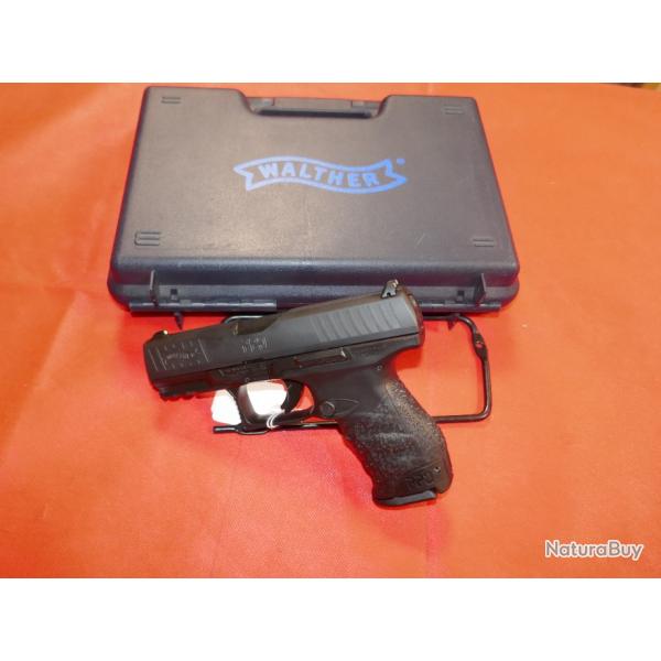 Pistolet WALTHER PPQ en 9x19 mm avec sa mallette et son second chargeur