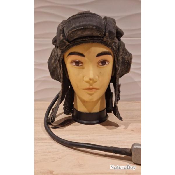 casque de tankiste russe WW2