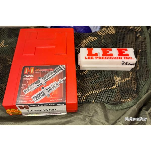 Lot complet rechargement HORNADY CALIBRE 7,5x55 SWISS