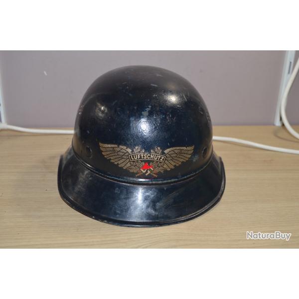 Casque Allemand Militaria Luftschutz German Soldat Allemand Helmet 1939/1945 Heer Dfense passive