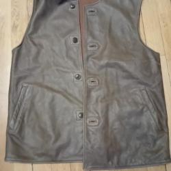 WWII Leather Jerkin Superbe. TAILLE L