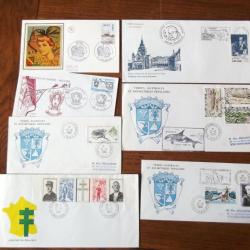 Lot 24 enveloppes 1er jour d'émission ou journée du timbres