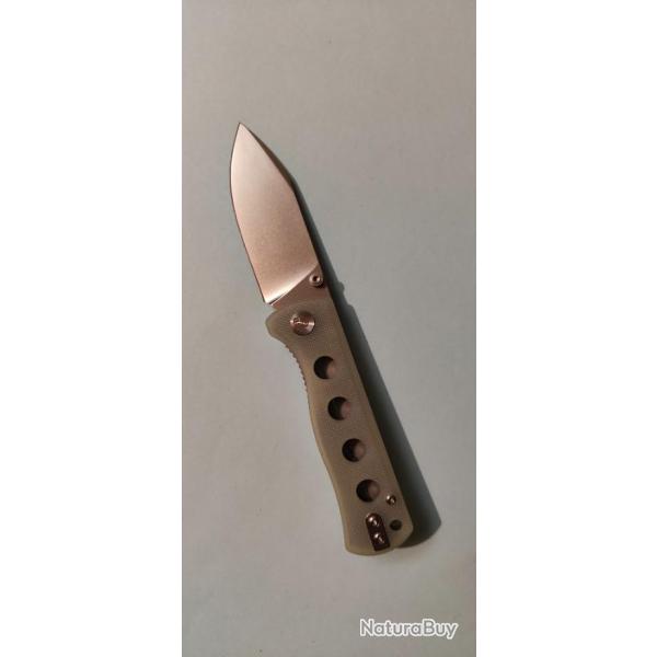 QSP CANARY FOLDER , couteau pliant G10 Jade , acier 14c28n , linerlock , clip deep carry