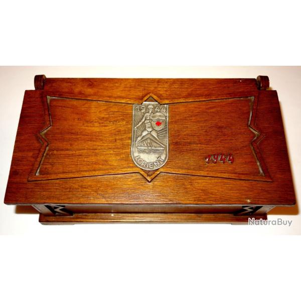 COFFRET ALLEMAND  LORIENT 1944  de la SECONDE GUERRE.  /9041