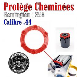 Protège cheminées rouge Remington 1858 calibre 44 pour tir à sec et entrainement - Bast3d