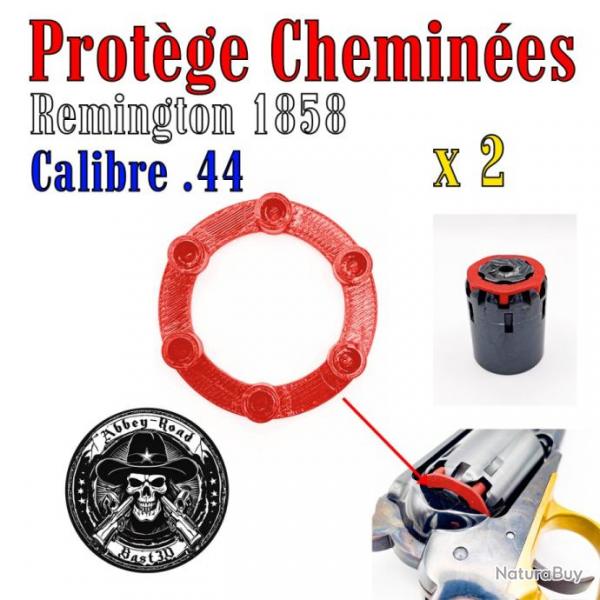 Protge chemines rouge Remington 1858 calibre 44 pour tir  sec  - 2 exemplaires - Bast3d