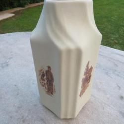 Souvenir de vacance-Ancien vase vintage en céramique fine Corsica Décor Portigliolo-FRANCE(Vers1970)