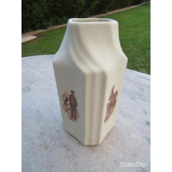 Souvenir de vacance-Ancien vase vintage en cramique fine Corsica Dcor Portigliolo-FRANCE(Vers1970)