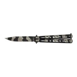 COUTEAU PAPILLON MOTIF CAMO URBAIN LAME 10.3CM