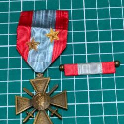 MEDAILLE CROIX DE GUERRE TOE AVEC RAPPEL, 2 CITATIONS, THEATRE OPERATIONS EXTERIEURES