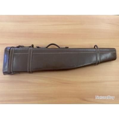 Étui à Fusil "jambon" Toile Et Cuir – 80 Cm – Bon état (14/20)