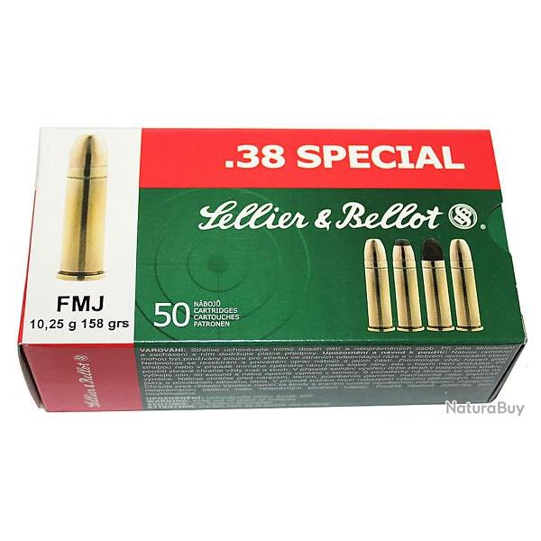 Sellier & Bellot .38 spcial FMJ 158 grs (x50)