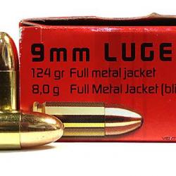 Geco 9 mm Luger FMJ 124 grs Carton de 1000 munitions